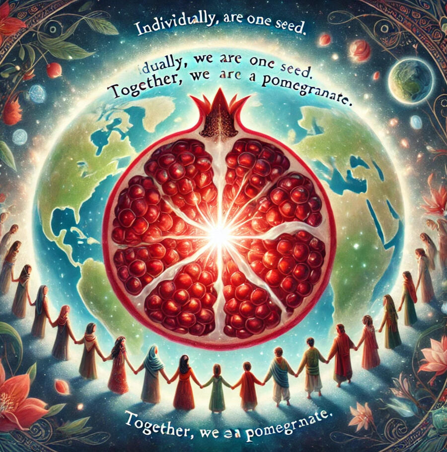 The Pomegranate Society: A Tale of Unity, Written By Pemba Umoja Inside a single fruit lies a world of wisdom. Through the playful voices of two seeds, discover a secret society that sees beauty in our differences—and oneness beneath them all. A gentle, thought-provoking story about connection, humanity, and the heart w
