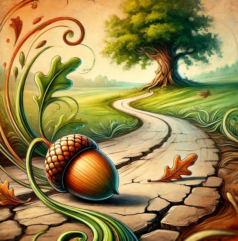 The Acorn and the Wind, Written By Pemba Umoja Once thought too old to grow, a forgotten acorn finds new ground—and a second chance—when the wind carries it to fertile soil. A quiet parable of renewal, resilience, and the truth that it’s never too late to take root and bloom.